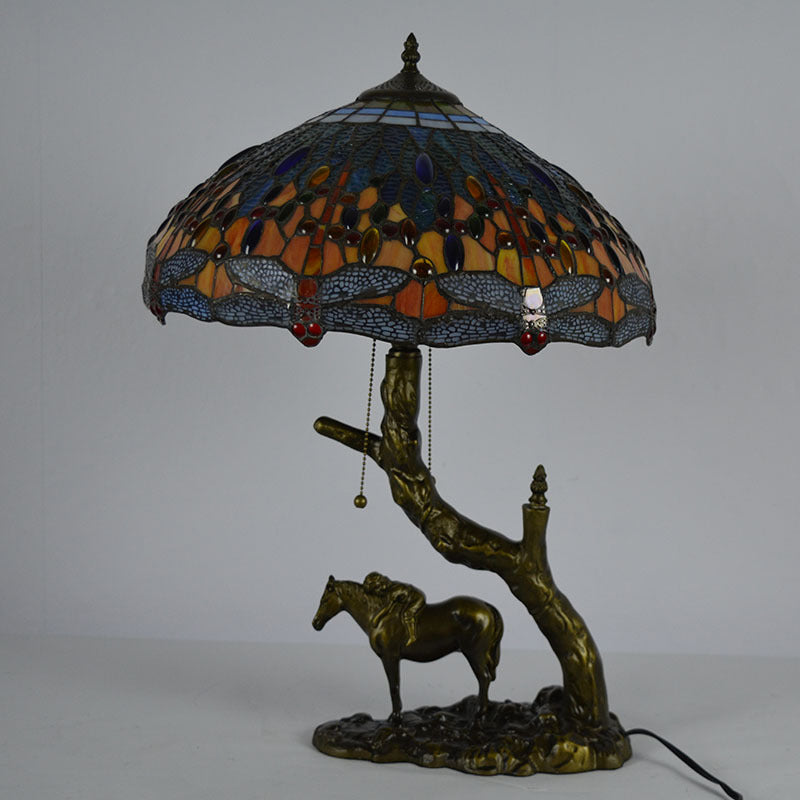 European Retro Glass Desk Lamp
