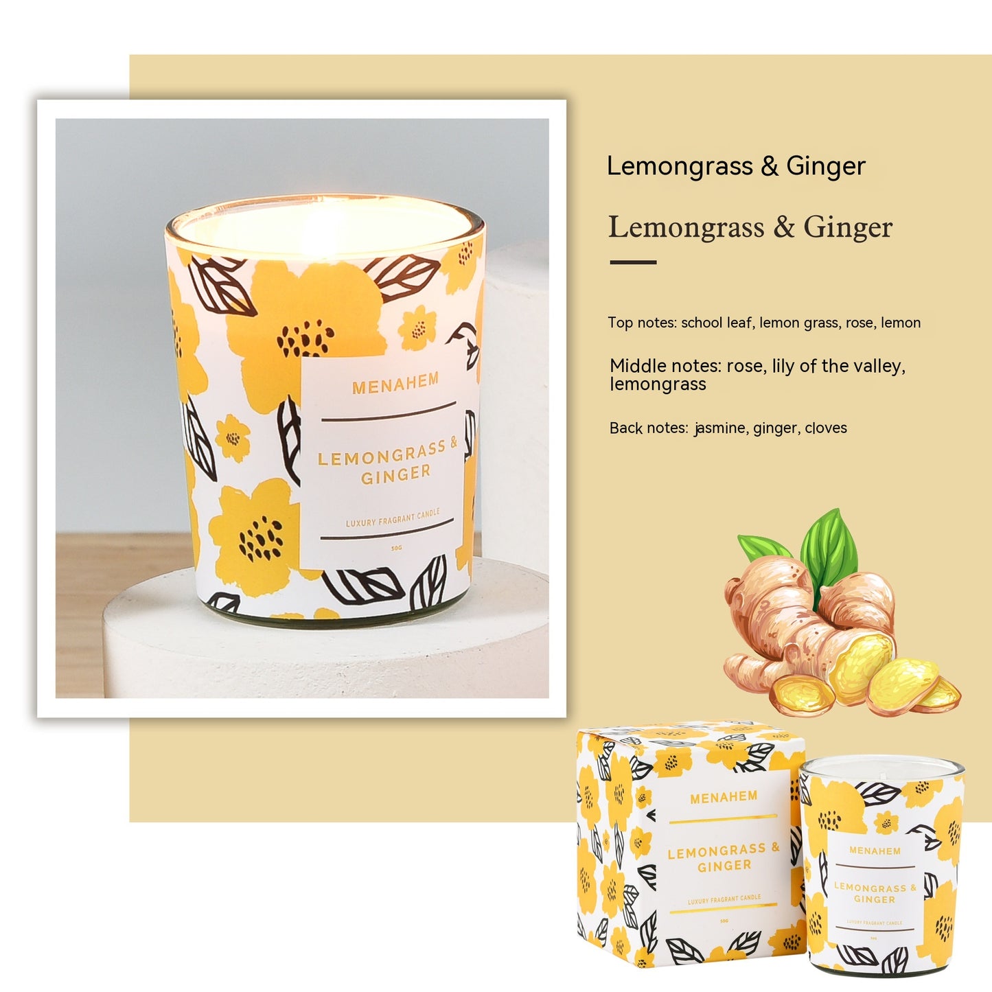 Smoke-free Aromatherapy Candle Flower Gift