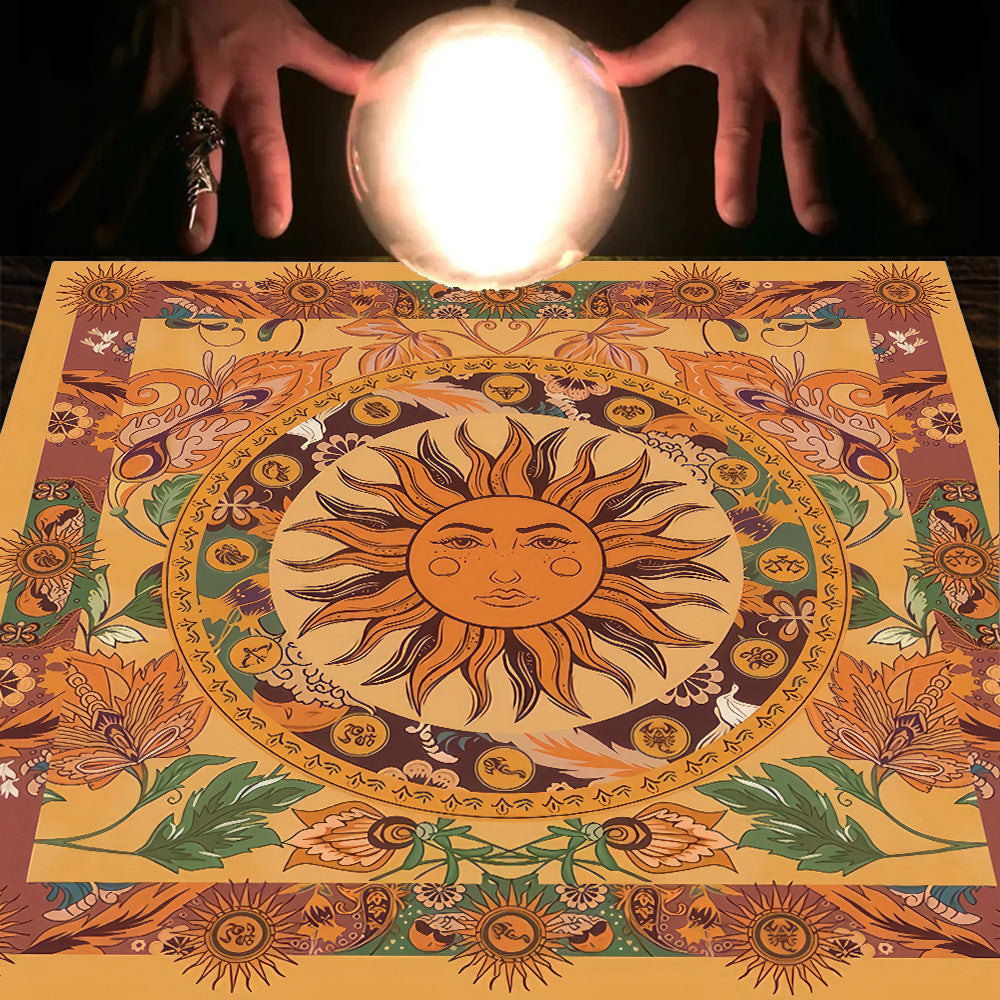 Tarot Tarot Tablecloth Cloth Cushion Moon Sun Lucky Tree Velvet