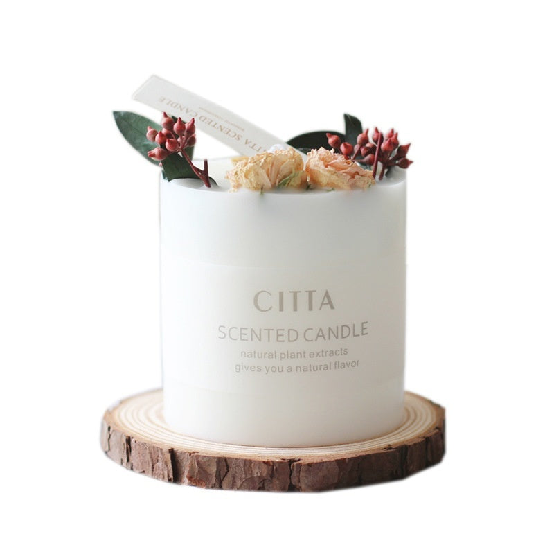 Aromatherapy Candle Hand Gift Real Flower Fragrance Bedroom Decoration