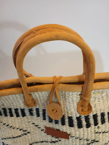 Balance Point Handwoven Straw Sisal Basket Tote Bag