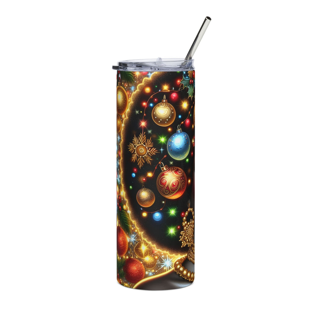 Cosmic Glam Skinny Tumbler, 20oz - Colorful Drinkware, Perfect Gift for Holidays, Parties, or Everyday Use