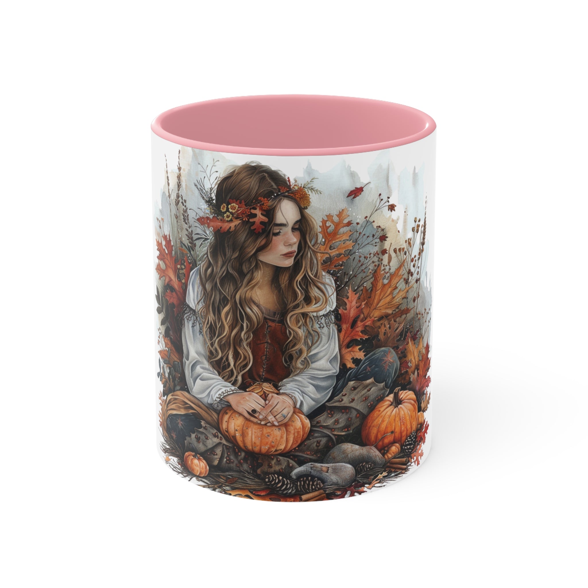 Mabon Season Accent Mug, Fall Coffee Cup, Autumn Harvest Tea Mug, Pagan Gift, Wiccan Decor, Seasonal Kitchen Mug