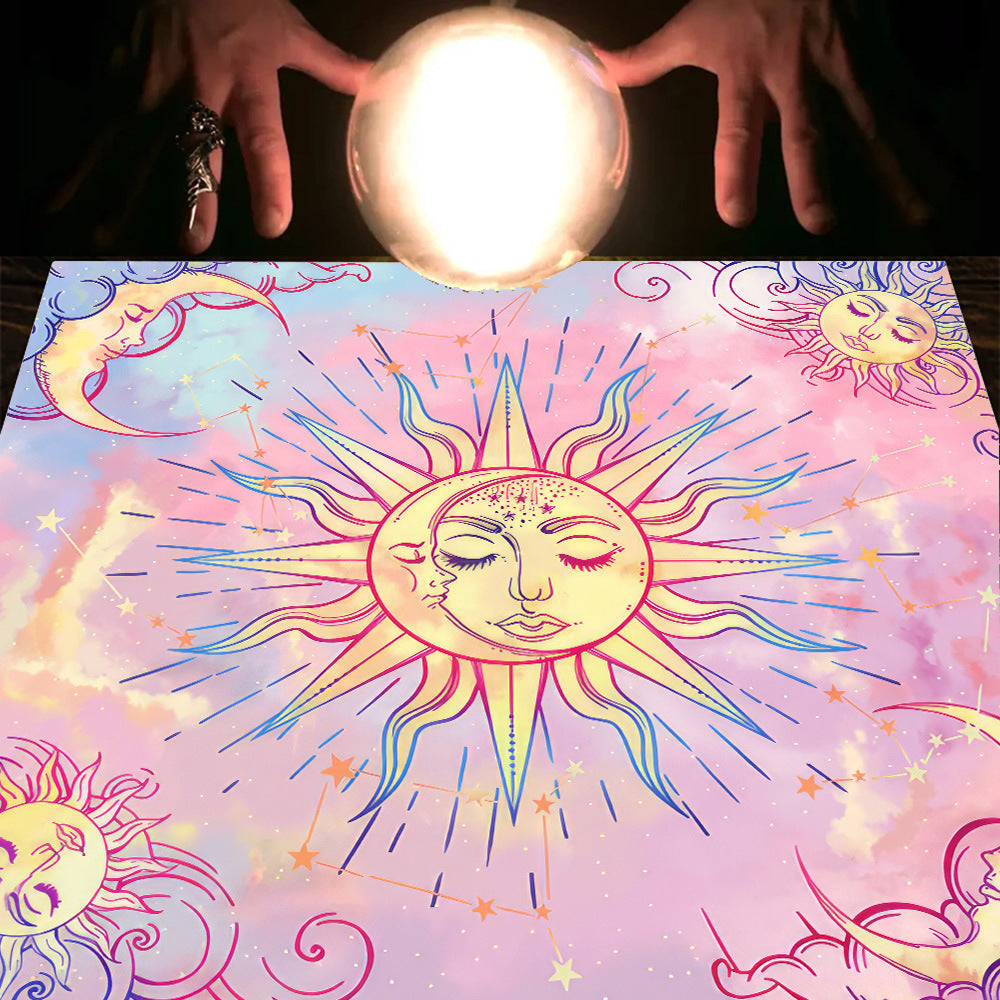 Tarot Tarot Tablecloth Cloth Cushion Moon Sun Lucky Tree Velvet