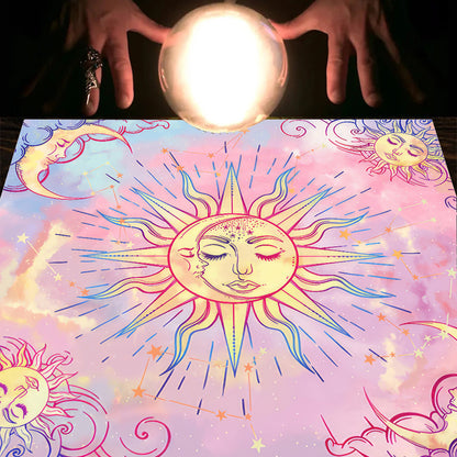 Tarot Tarot Tablecloth Cloth Cushion Moon Sun Lucky Tree Velvet