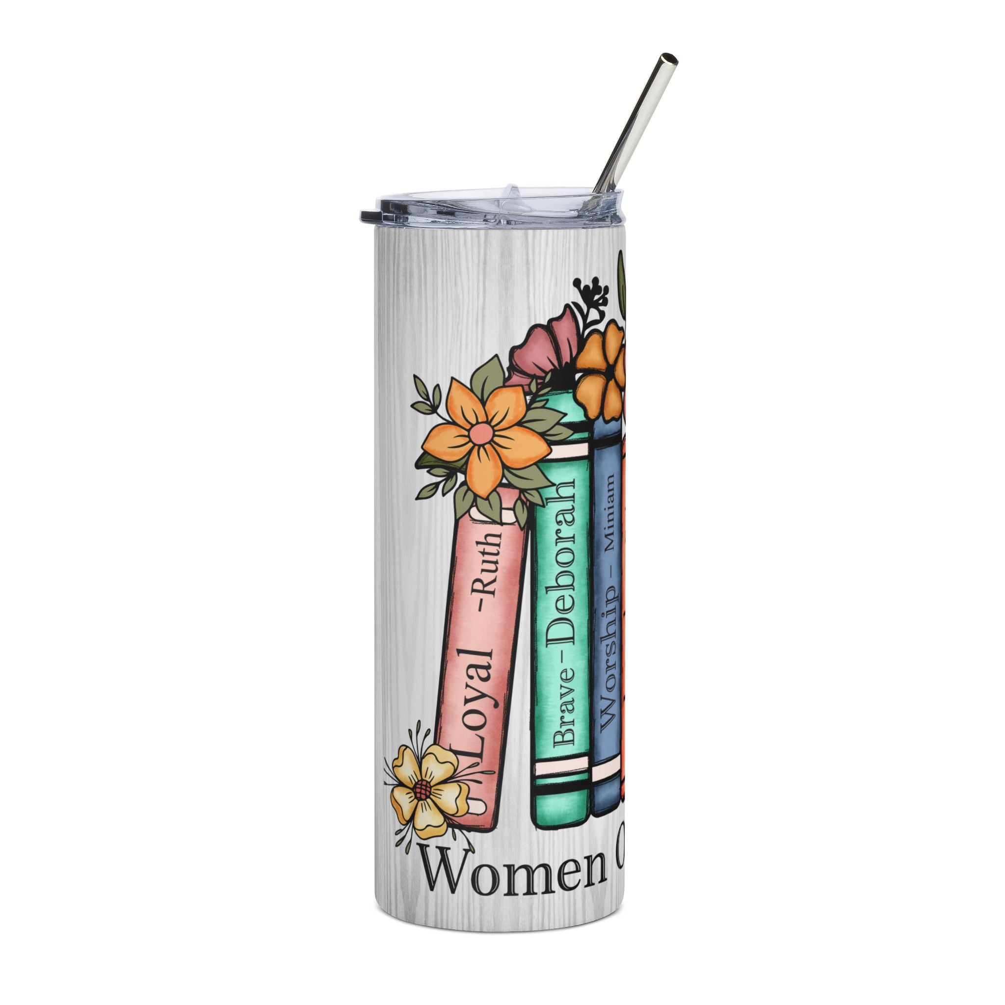 Inspirational Stainless Steel Tumblers for Women, Motivational Drinkware, 20oz Mug for Gifts, Bible Verses Travel Tumbler