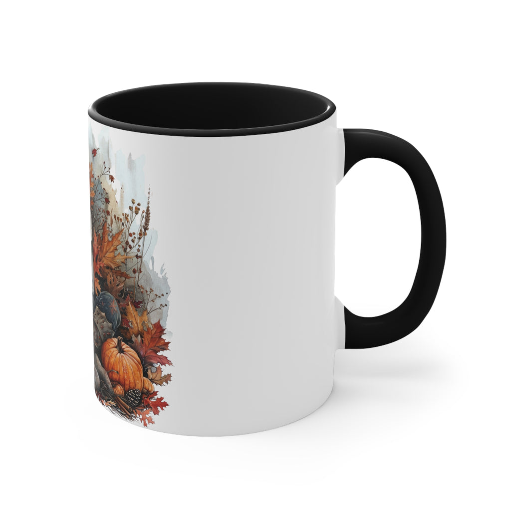 Mabon Season Accent Mug, Fall Coffee Cup, Autumn Harvest Tea Mug, Pagan Gift, Wiccan Decor, Seasonal Kitchen Mug