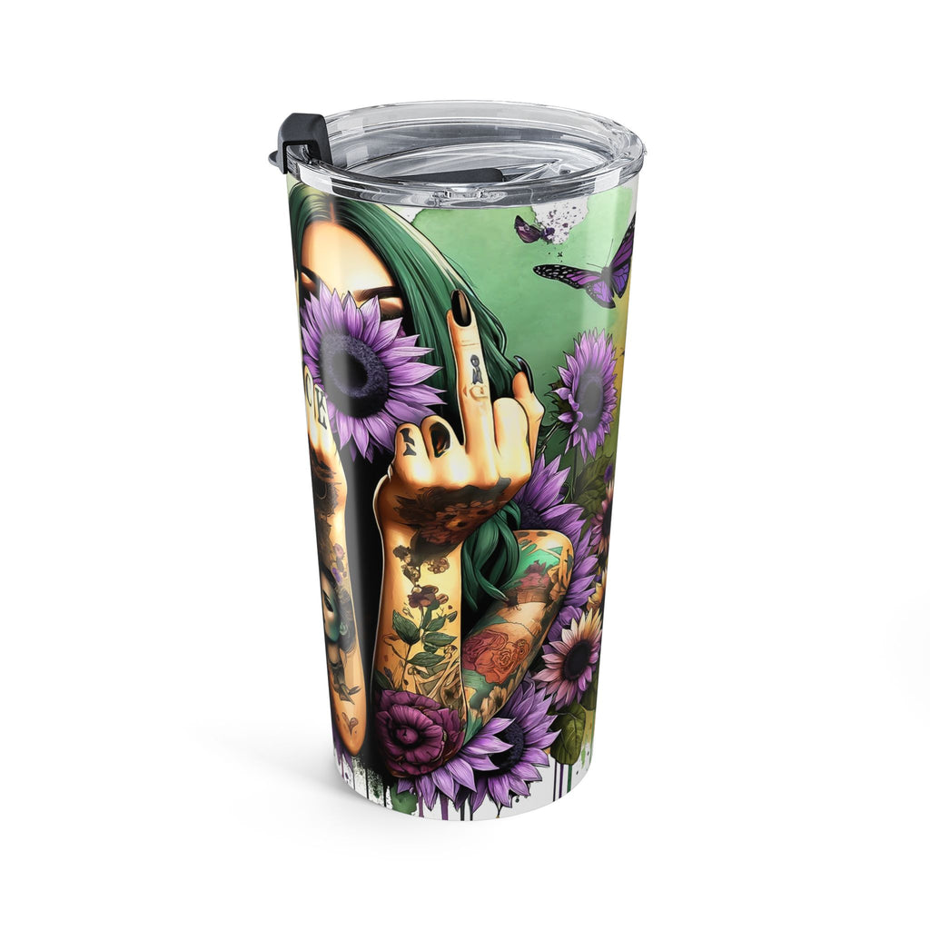 Funky Floral Tumbler - 20oz, Cool Drinkware, Reusable Travel Mug, Unique Gift for Her, Personalized Gift, Kitchen Decor