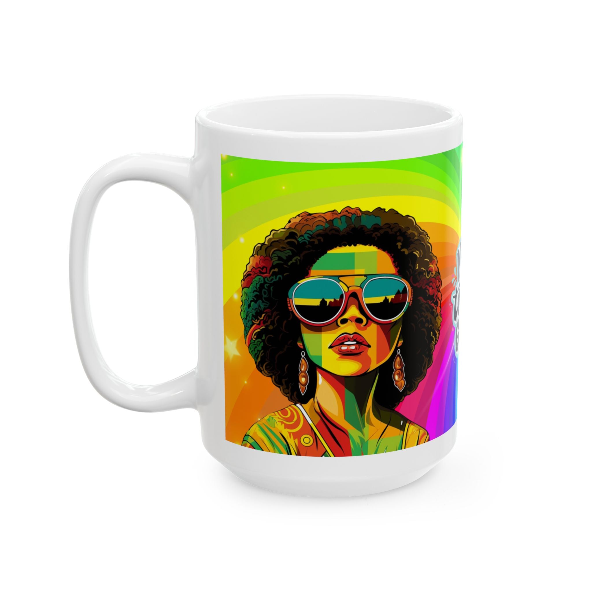 Colorful Inspirational Ceramic Mug - Make Today Great, Gift for Friends, Coffee Lovers, Positive Vibes, Home Decor