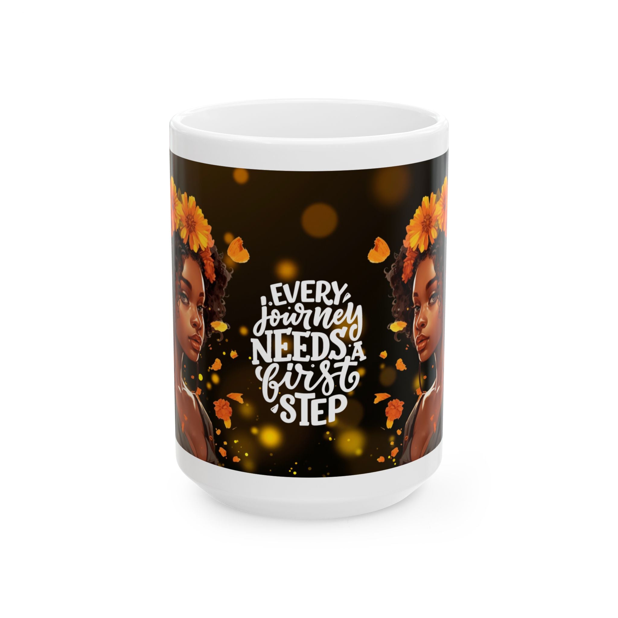 Inspirational Ceramic Mug, Coffee Cup for Motivation, Gift for Women, Self-Love Mug, Uplifting Coffee Mug, Journey Quote Mug