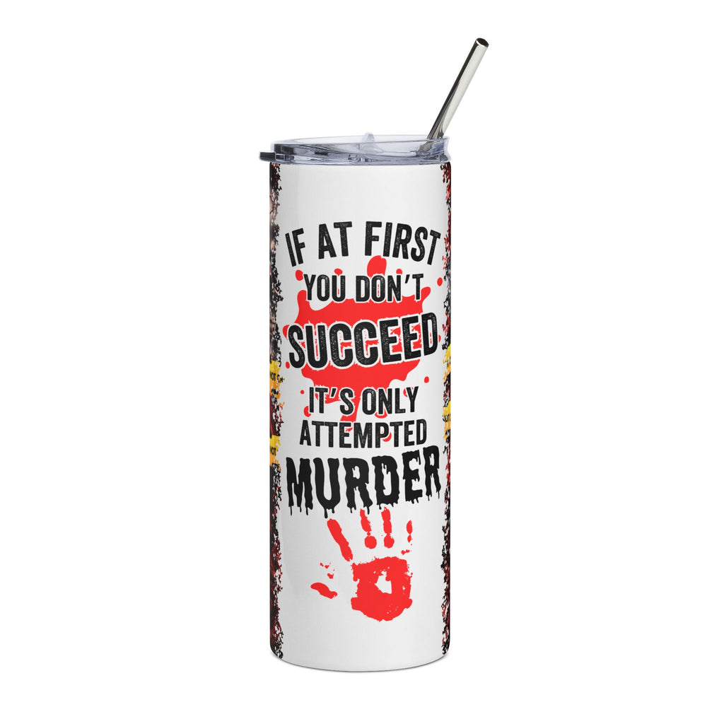 Gothic Stainless Steel Tumbler - Perfect for Halloween Parties, Gift for Horror Fans, Insulated Travel Mug, Skulls & Roses Design