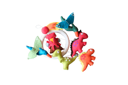 Dinosaur Volvano Nursery Felt Mobile