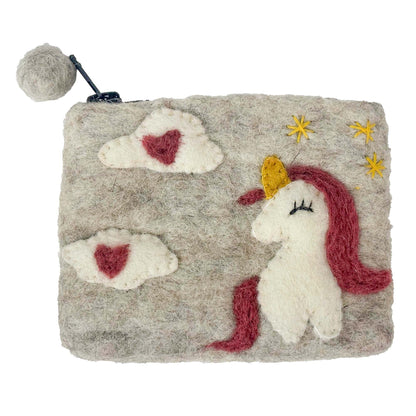 Unicorn Felt Coin Purse