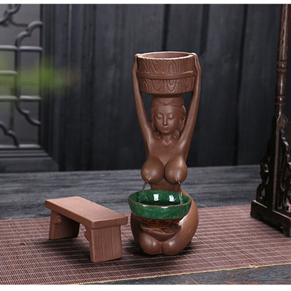 Backward incense burner tea set accessories
