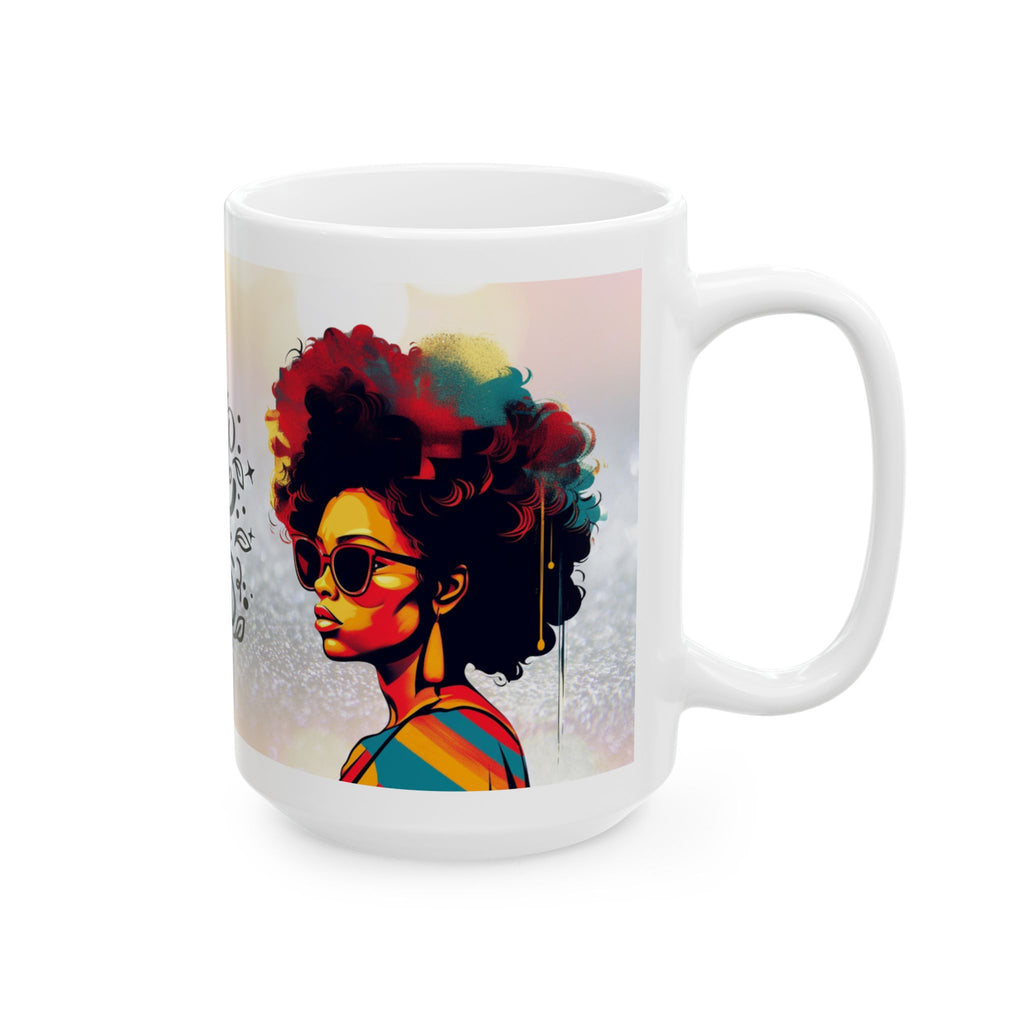 Wild and Free Ceramic Mug - Inspirational Gift, Home Decor, Coffee Lover's Mug, Unique Collectible, Afrocentric Art