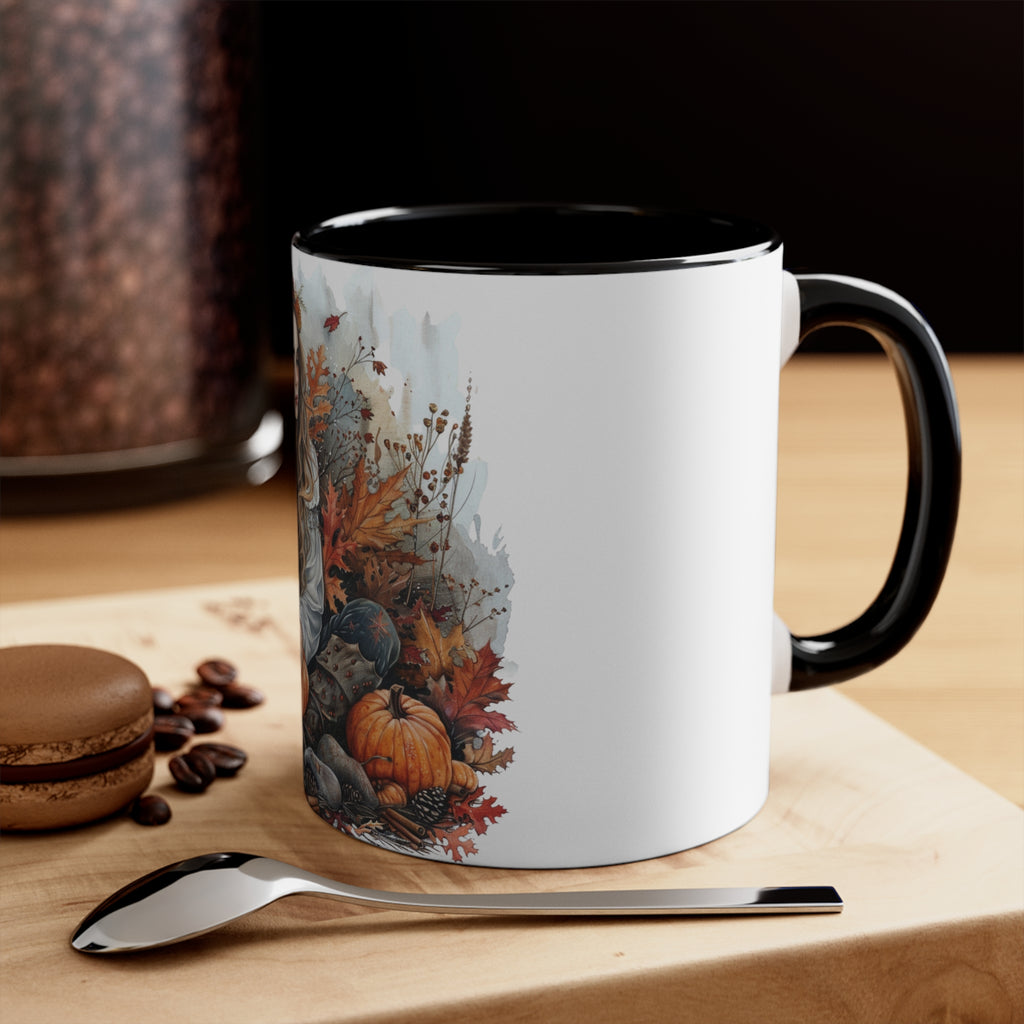 Mabon Season Accent Mug, Fall Coffee Cup, Autumn Harvest Tea Mug, Pagan Gift, Wiccan Decor, Seasonal Kitchen Mug