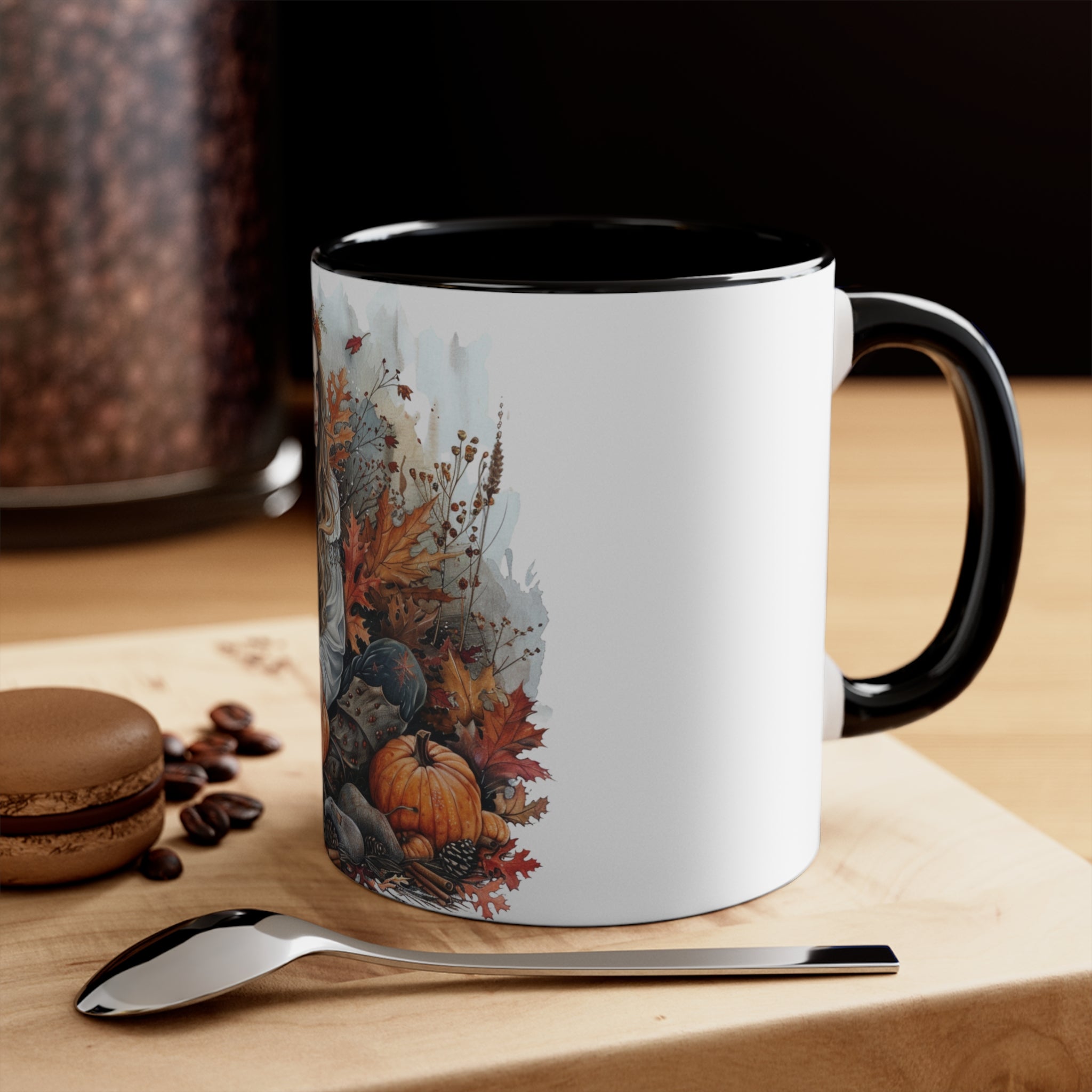 Mabon Season Accent Mug, Fall Coffee Cup, Autumn Harvest Tea Mug, Pagan Gift, Wiccan Decor, Seasonal Kitchen Mug