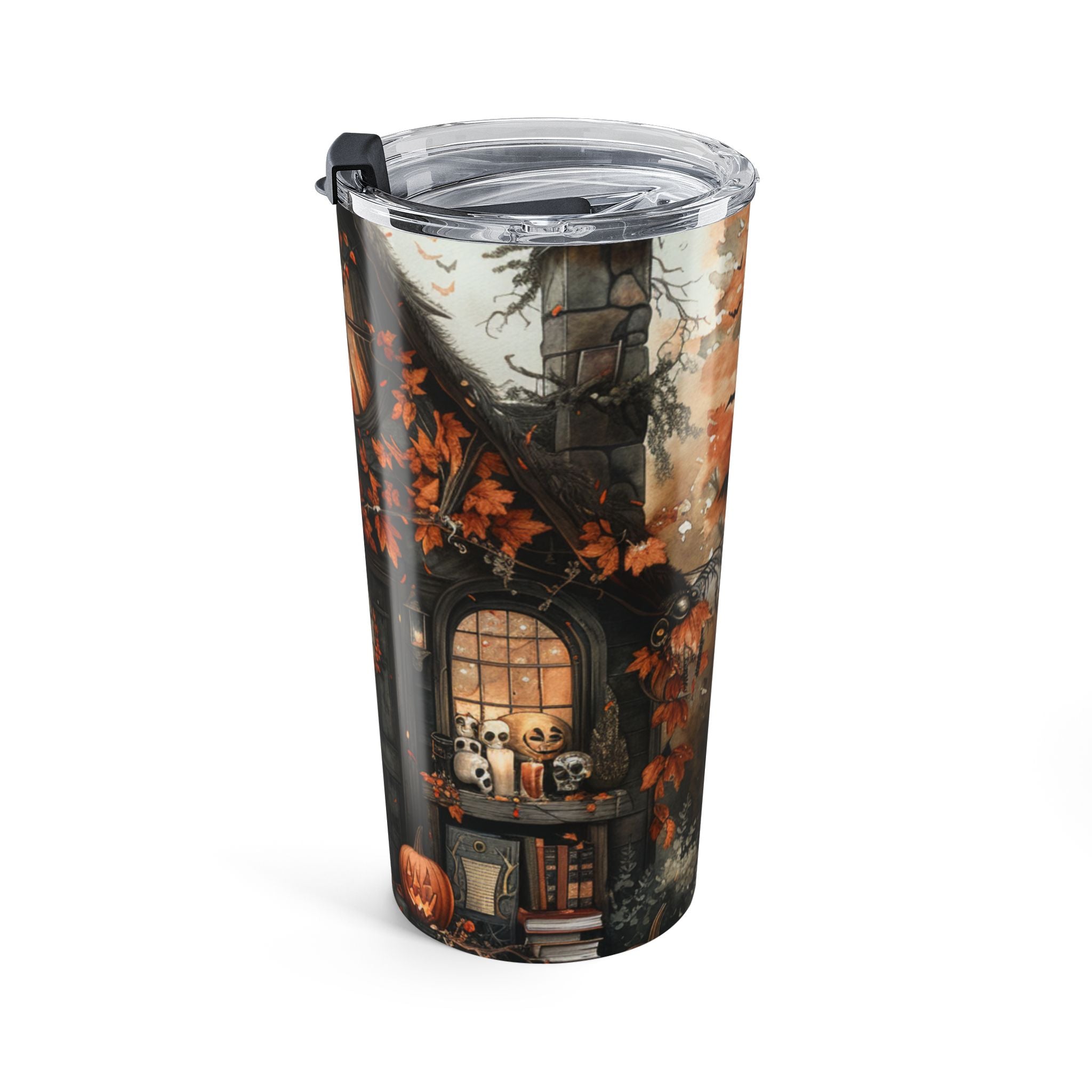 Halloween-Themed Tumbler 20oz | Fall Drinkware, Autumn Mug, Spooky Coffee Cup, Pumpkin Design, Seasonal Gift