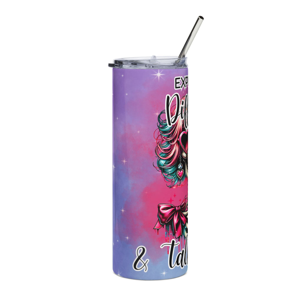 Trendy Stainless Steel Tumbler with Artistic Design - Perfect for Gifts, Daily Use, Parties, and Events