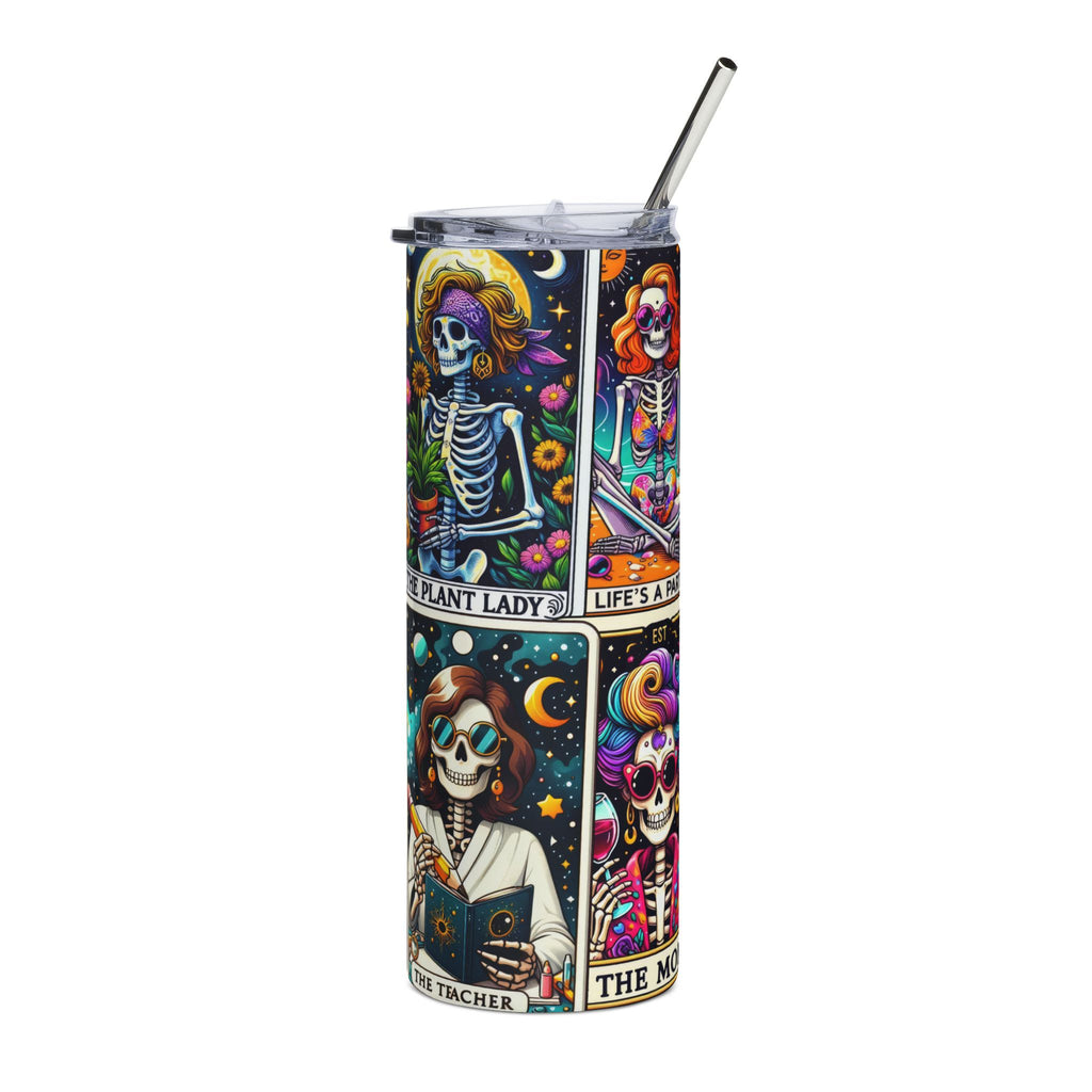 Colorful Skeleton Tarot Tumbler, 20oz | Gothic Drinkware | Halloween Gift | Boho Decor | Unique Stainless Steel Travel Cup | Witchy [...]