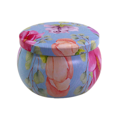 Popular Ethnic Style Aromatherapy Jar Candle Tinplate Wedding Candy Gift Box Round Tea Universal Packaging Box