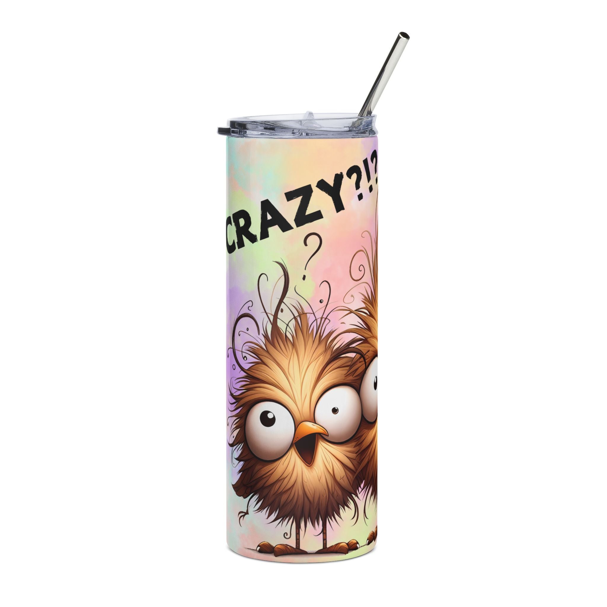Funny Bird Stainless Steel Tumbler, 20oz - Insulated Travel Mug, Gift for Bird Lovers, Humorous Drinkware