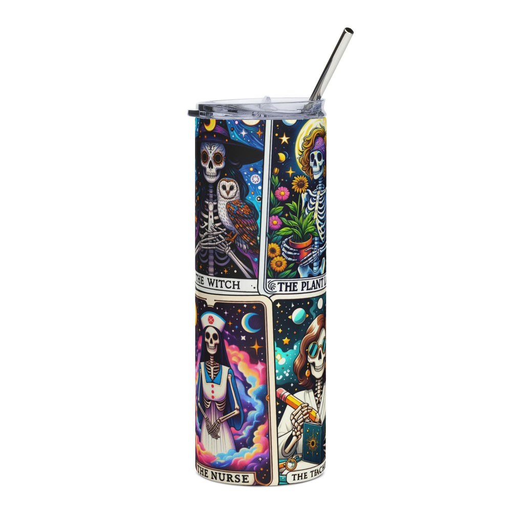 Colorful Skeleton Tarot Tumbler, 20oz | Gothic Drinkware | Halloween Gift | Boho Decor | Unique Stainless Steel Travel Cup | Witchy [...]