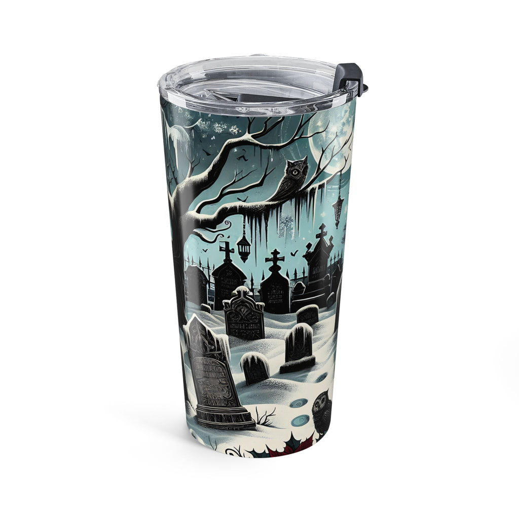 Gothic Cemetery 20oz Tumbler, Spooky Travel Mug, Halloween Drinkware, Eerie Coffee Cup, Unique Gift for Ghost Lovers, Haunted House Decor