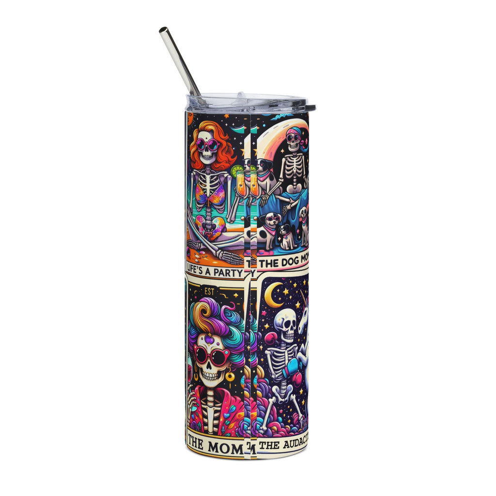 Colorful Skeleton Tarot Tumbler, 20oz | Gothic Drinkware | Halloween Gift | Boho Decor | Unique Stainless Steel Travel Cup | Witchy [...]