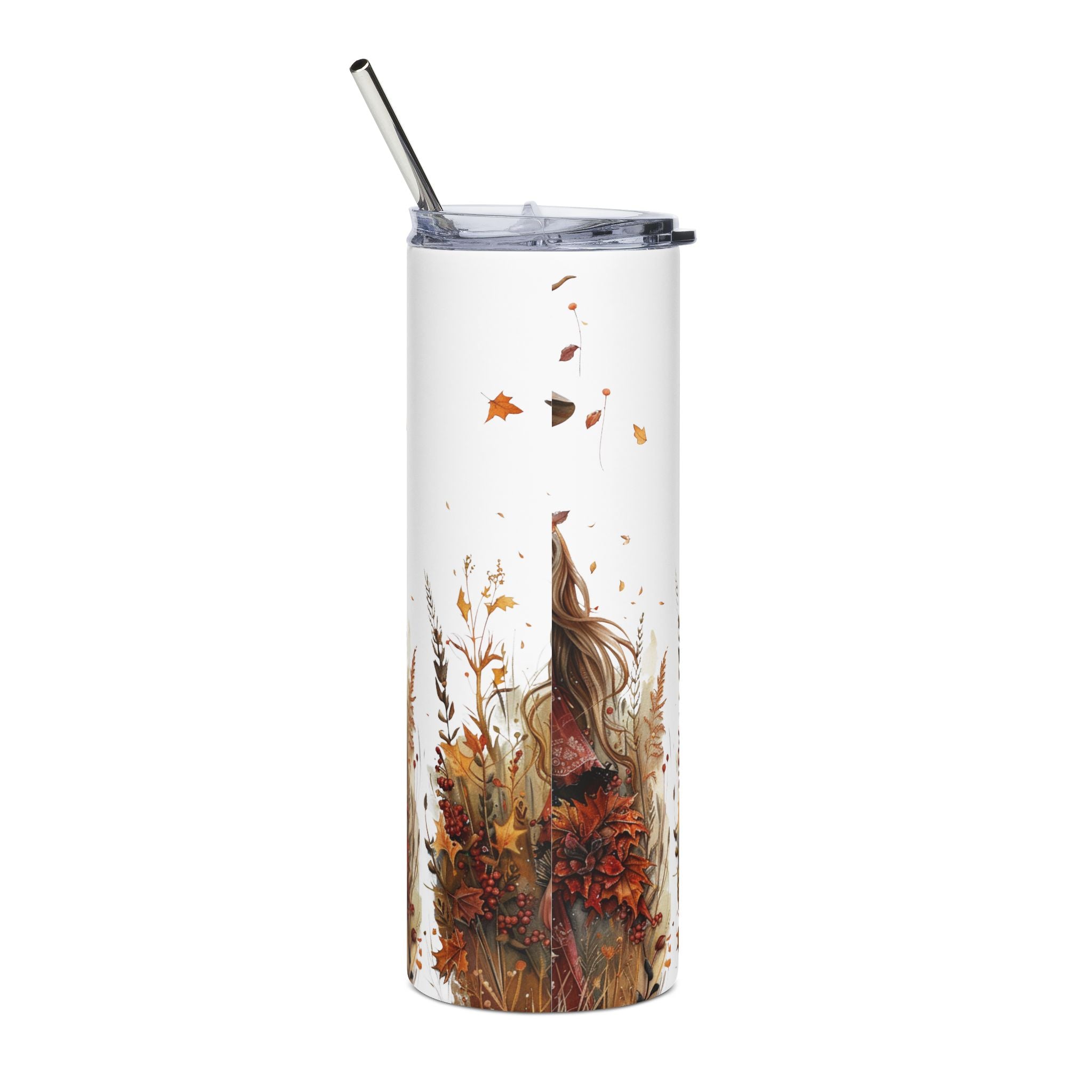 Enchanting Witch Stainless Steel Tumbler | 20oz Durable Travel Cup, Magical Drinkware, Fall Gift, Nature Lover's Mug