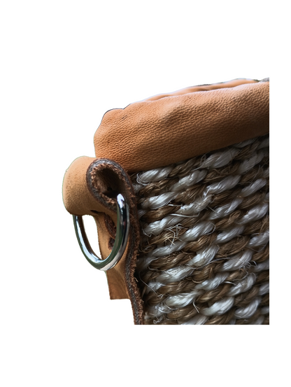 Earth Stripes Handmade Sisal Market Tote Bag