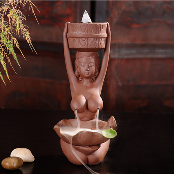 Backward incense burner tea set accessories
