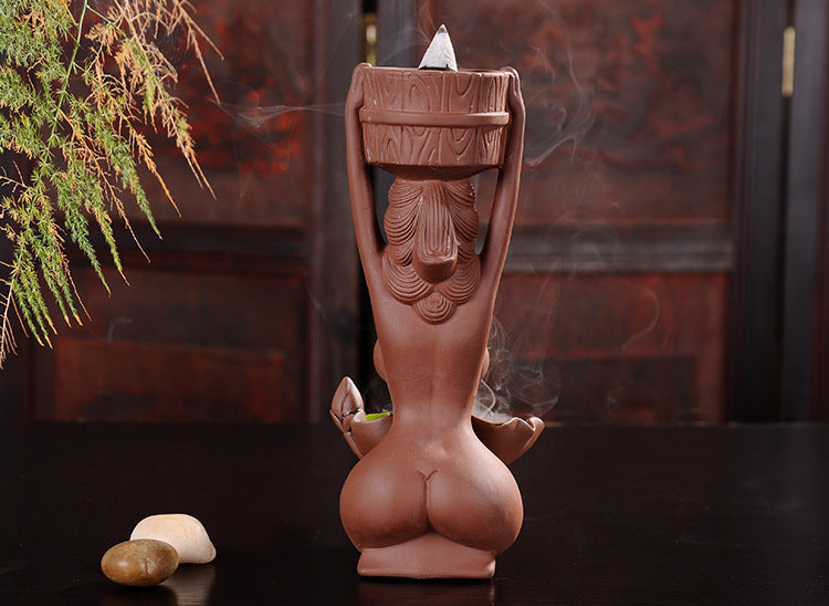 Backward incense burner tea set accessories