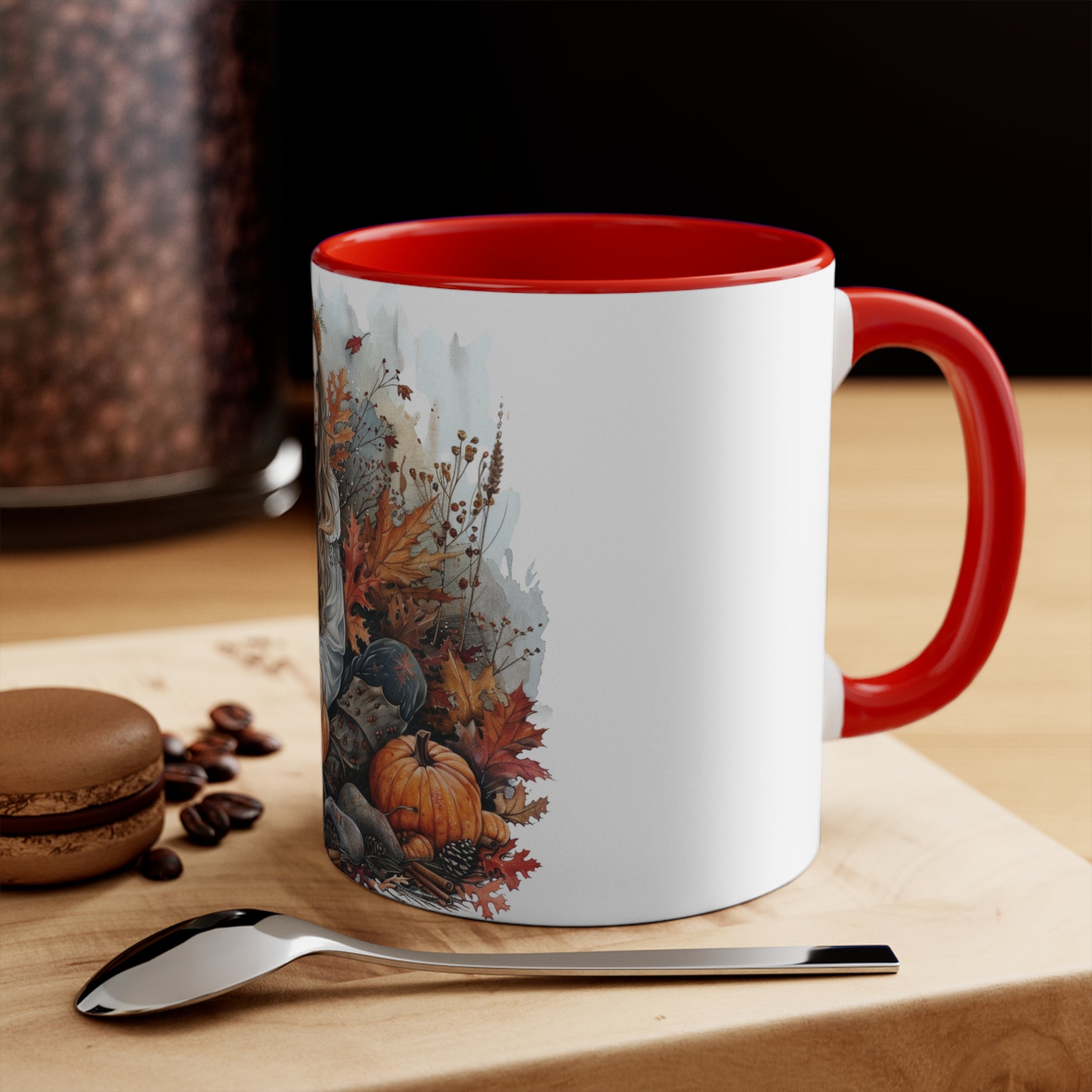 Mabon Season Accent Mug, Fall Coffee Cup, Autumn Harvest Tea Mug, Pagan Gift, Wiccan Decor, Seasonal Kitchen Mug