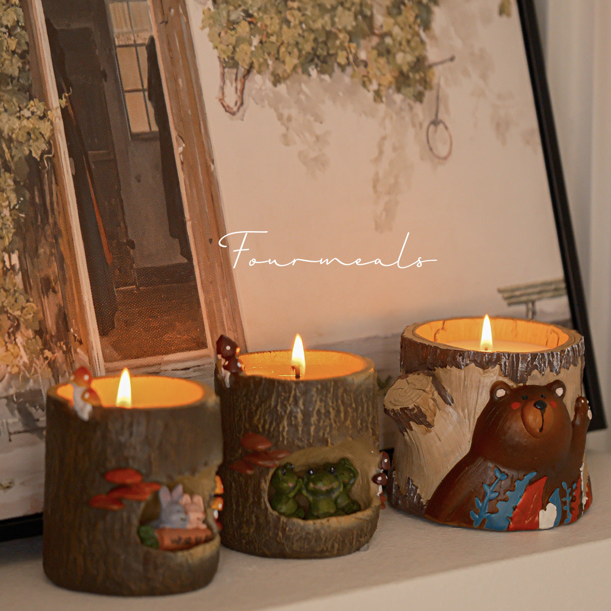 3-piece Set For Girls Girlfriends Cute Aromatherapy Candle Ornaments Birthday Gift Hand Gift Box