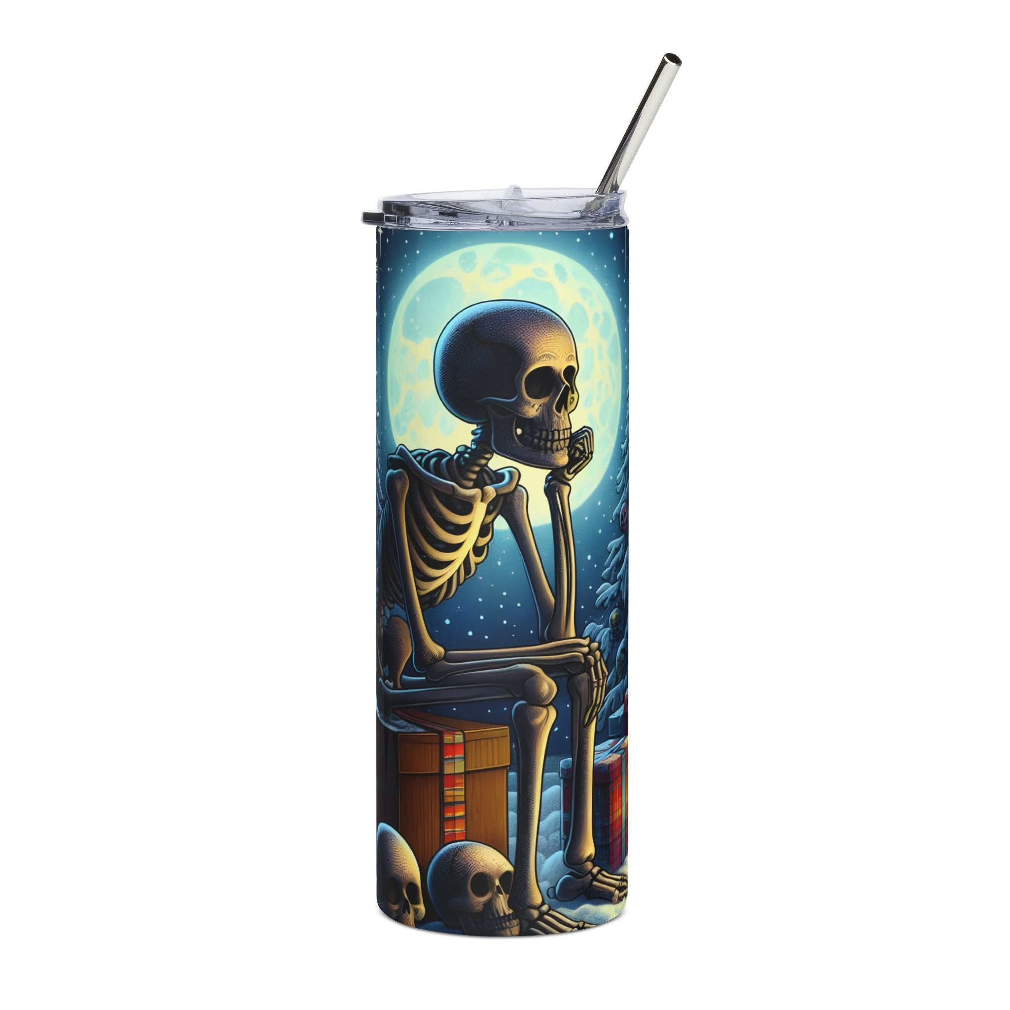 Skeleton Themed Stainless Steel Tumbler | 20oz Holiday Drinkware for Halloween & Winter Celebrations, Gift for Skeleton Lovers, Unique [...]