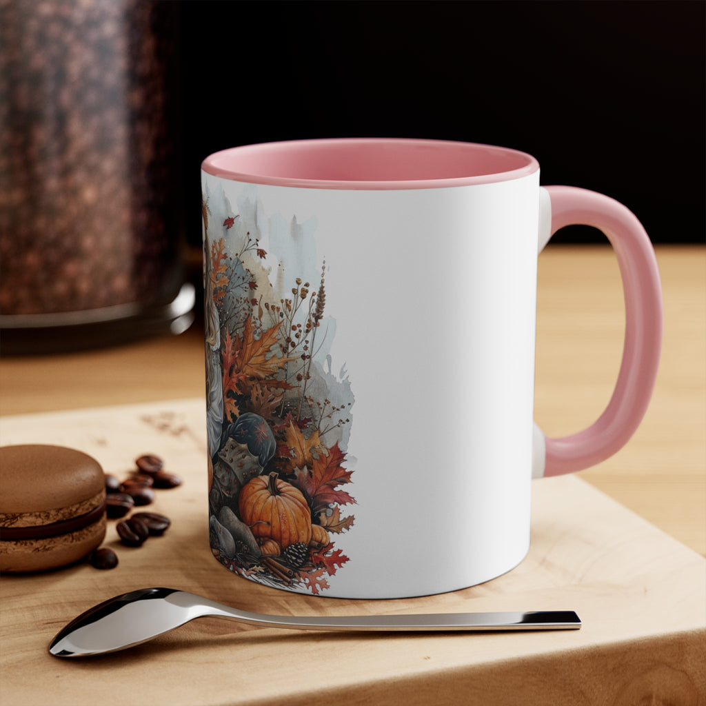 Mabon Season Accent Mug, Fall Coffee Cup, Autumn Harvest Tea Mug, Pagan Gift, Wiccan Decor, Seasonal Kitchen Mug