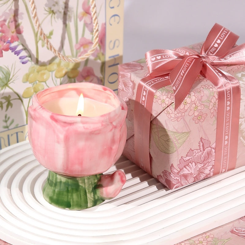 Creative Home Bedroom Tulip Aromatherapy Candle