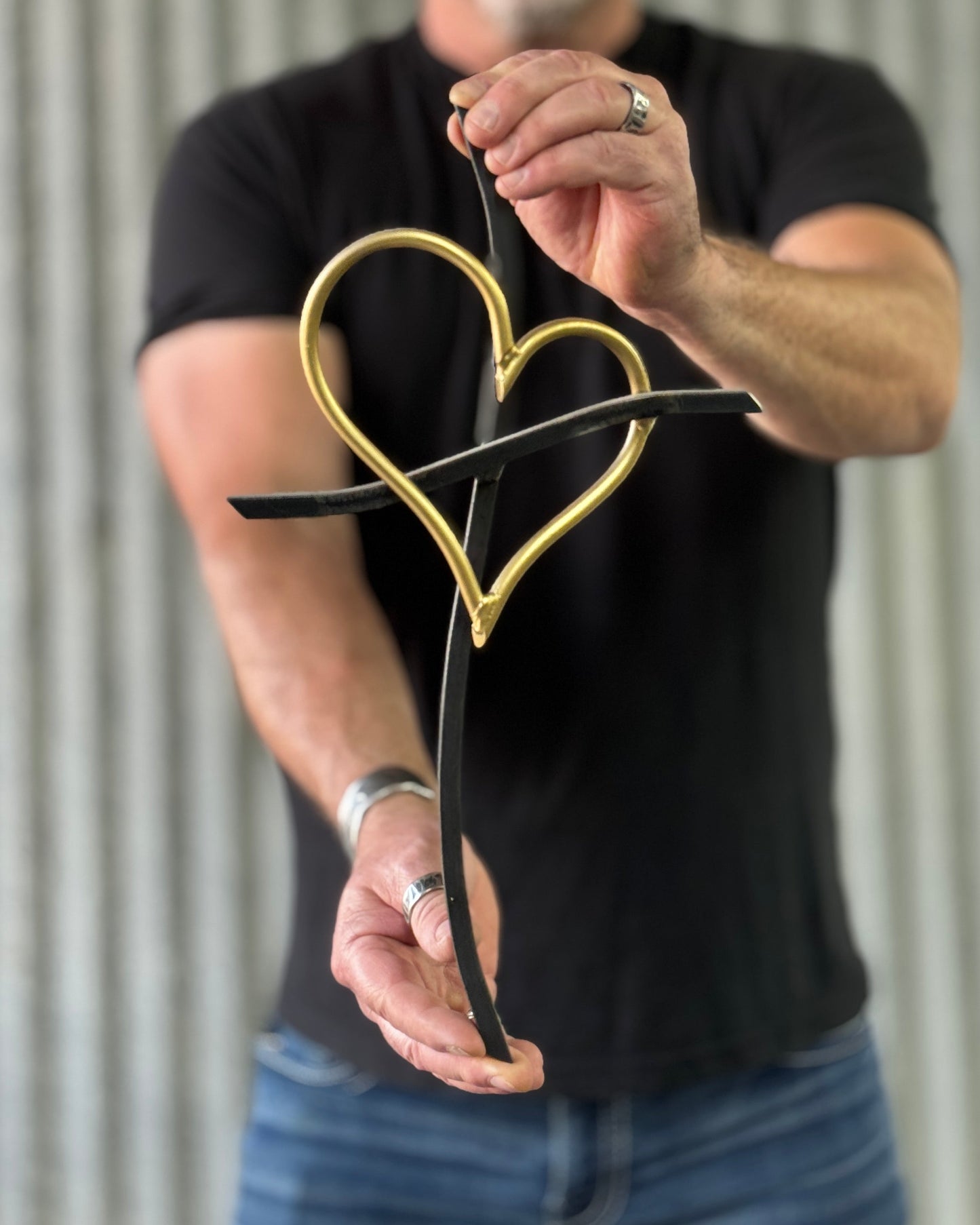 The Heart of Gold Promise Cross