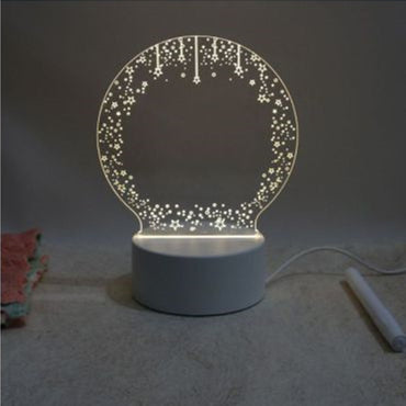 Acrylic Small Desk Lamp Erasable Message