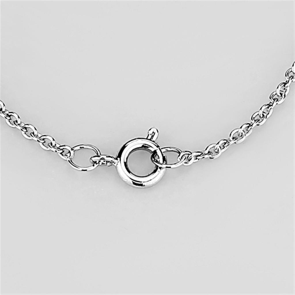"Faith" Word Necklace - Rhodium Brass with AAA Grade Clear CZ