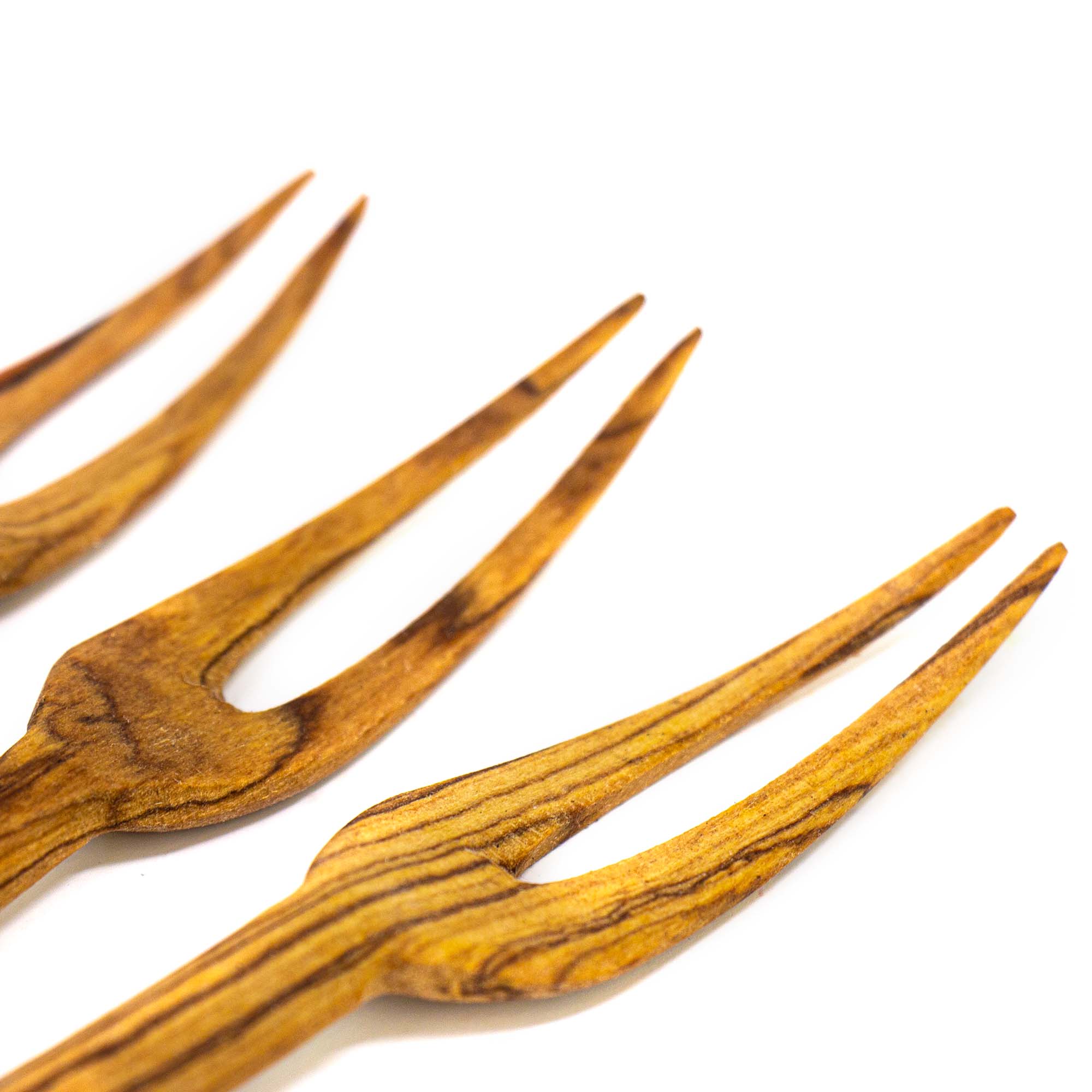 Simple Batik Olive Wood Fork Set of 3