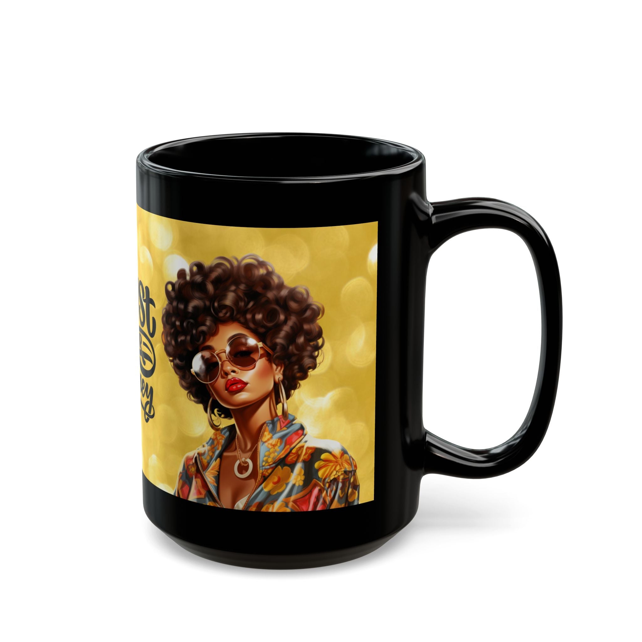 Empowering Black Mug - Trust Your Journey, Inspirational Gift, Coffee Lover, Home Decor, Motivational Quote