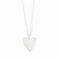Silverpolished Heart Necklace