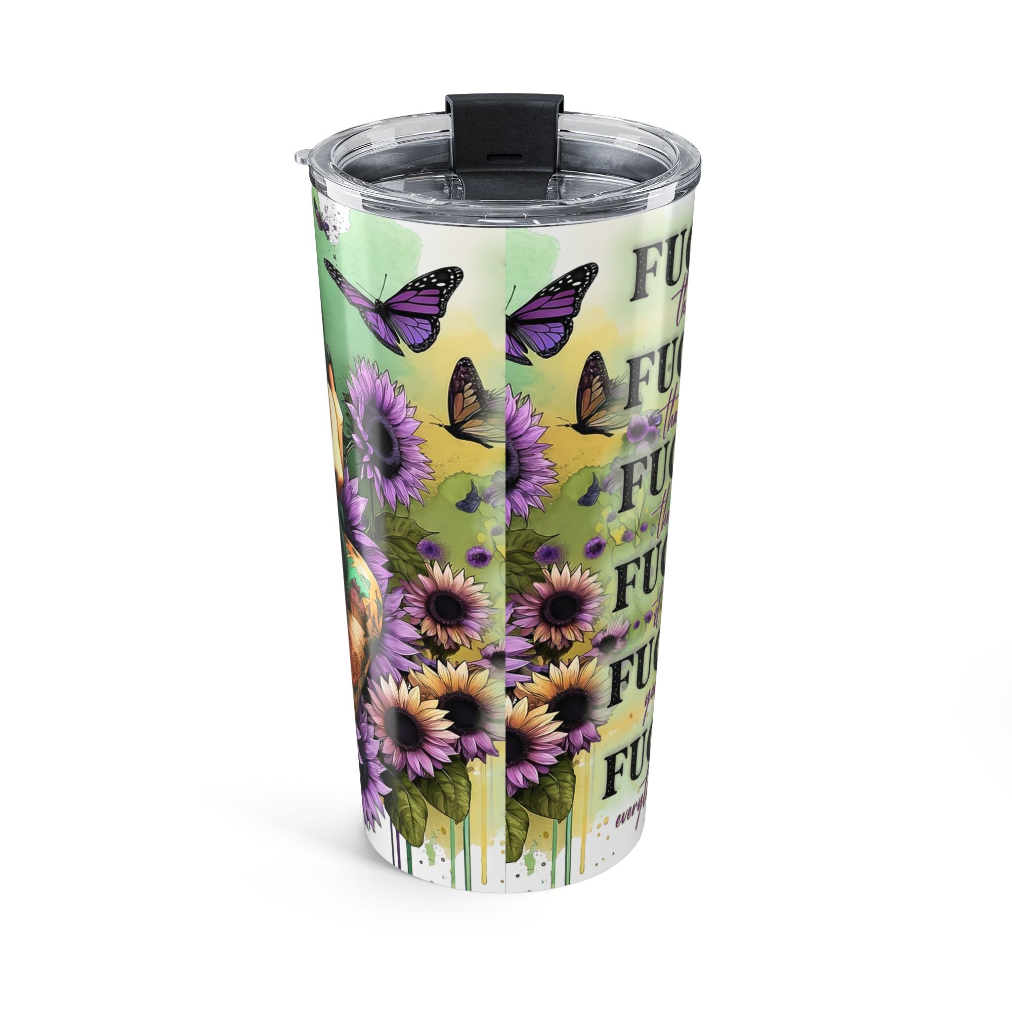 Funky Floral Tumbler - 20oz, Cool Drinkware, Reusable Travel Mug, Unique Gift for Her, Personalized Gift, Kitchen Decor