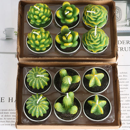 Simulated Succulent Candle Aromatherapy