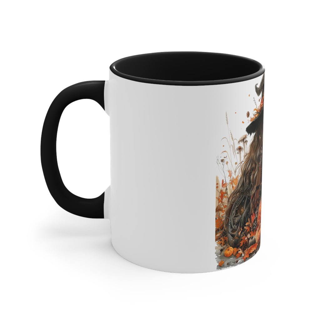 Enchanting Autumn Witch Accent Mugs - Cozy Halloween Decor, Gift for Witches, Fall Vibes, Pumpkin Spice Lovers, Seasonal Homeware