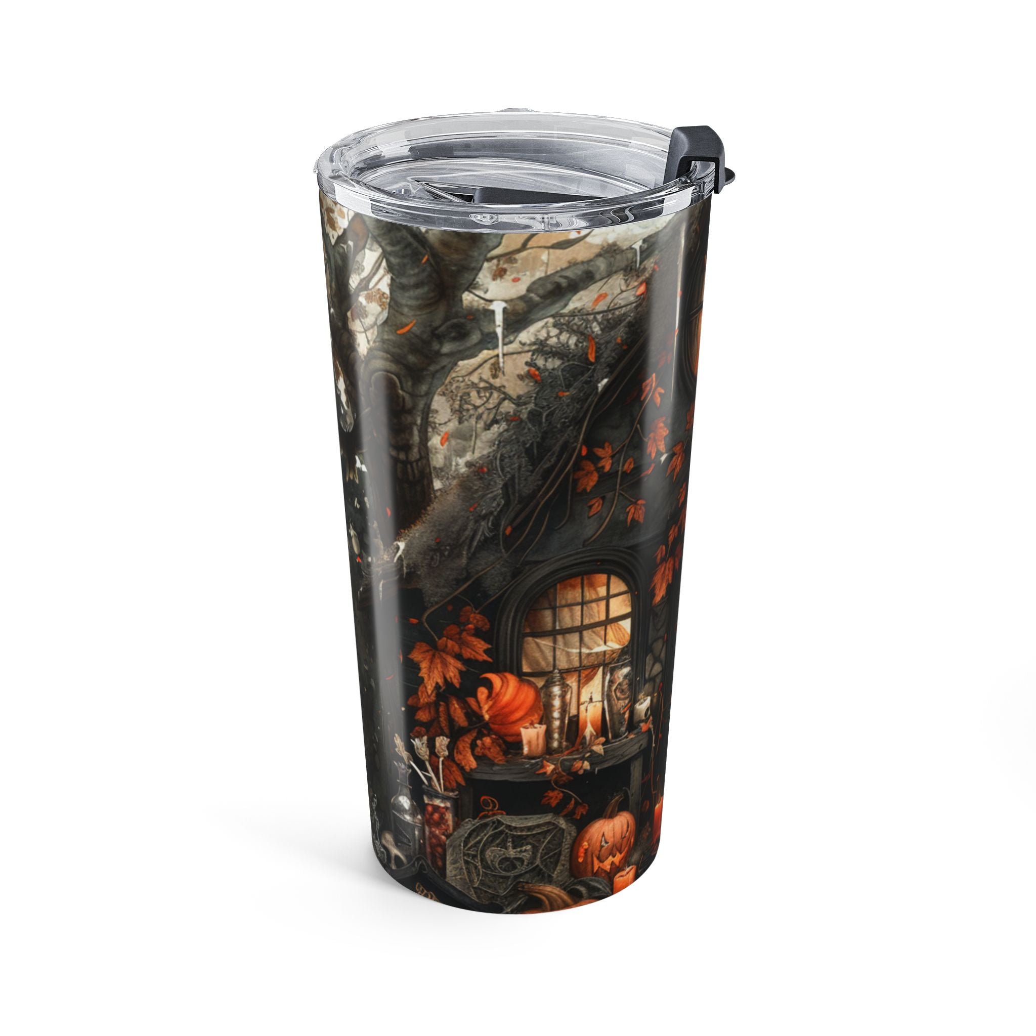 Halloween-Themed Tumbler 20oz | Fall Drinkware, Autumn Mug, Spooky Coffee Cup, Pumpkin Design, Seasonal Gift