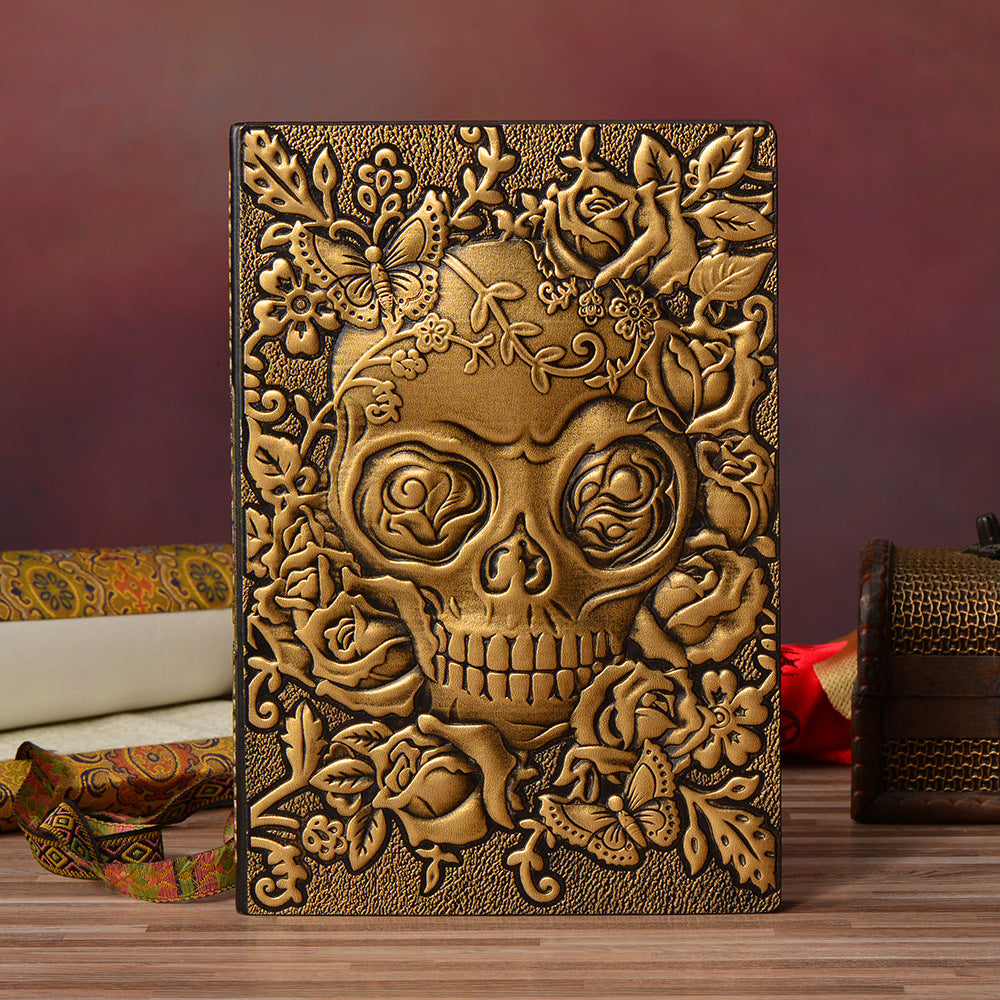 Retro Embossed PU Halloween Gift Notepad Notebook