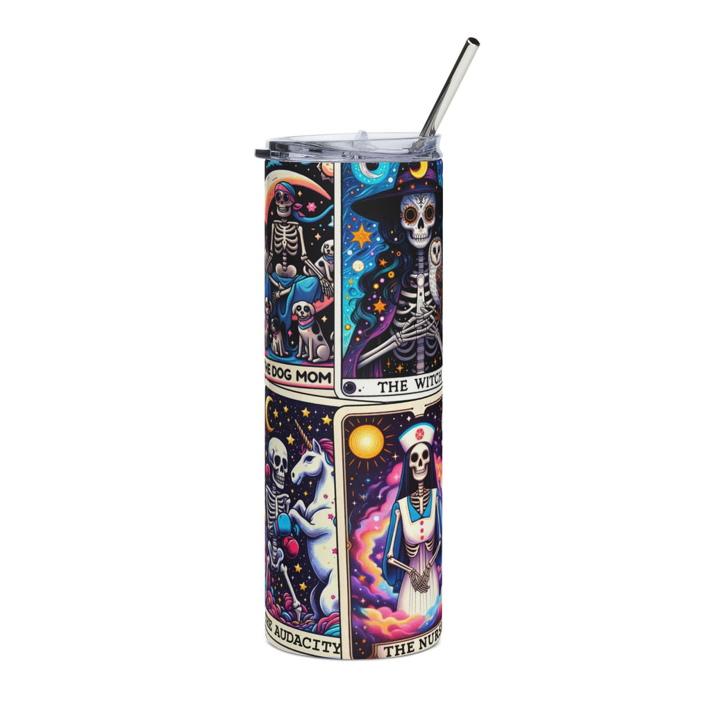 Colorful Skeleton Tarot Tumbler, 20oz | Gothic Drinkware | Halloween Gift | Boho Decor | Unique Stainless Steel Travel Cup | Witchy [...]